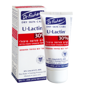 U-Lactin יו-לקטין 30% | קרם פורטה טיפולי לעור יבש במיוחד ומחוספס ד"ר פישר 50 מל