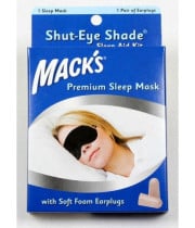 מסכה לעיניים + זוג אטמי אוזניים Mack's Sleep Mask + ear Plugs