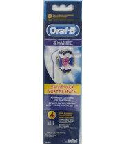 ראשי מברשת להחלפה למברשת להלבנה אוראל בי 4 יחידות Refill Oral B 3D White